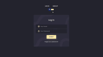 A bootstrap log in / sign up built with modern frontend techniques for responsive and reusable UI.