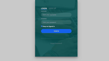 A bootstrap 4 animated login and sign-up form built with modern frontend techniques for responsive and reusable UI.