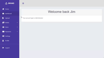 A side menu responsive bootstrap built with modern frontend techniques for responsive and reusable UI.