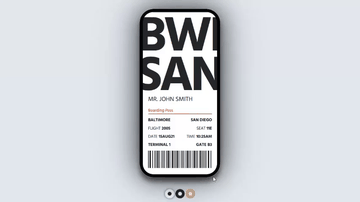 A electronic boarding pass built with modern frontend techniques for responsive and reusable UI.