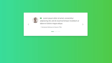 A bootstrap carousel with quotes built with modern frontend techniques for responsive and reusable UI.
