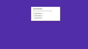 A bootstrap 4 custom radio button built with modern frontend techniques for responsive and reusable UI.