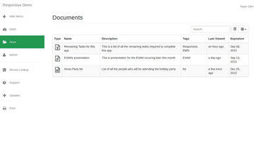 A responsive bootstrap dashboard with table built with modern frontend techniques for responsive and reusable UI.