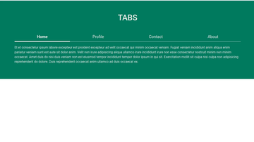 A bootstrap tabs built with modern frontend techniques for responsive and reusable UI.