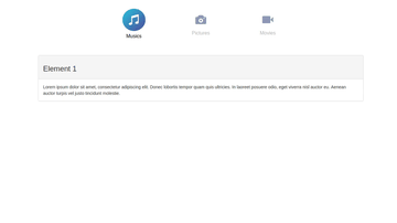 A bootstrap tabs built with modern frontend techniques for responsive and reusable UI.