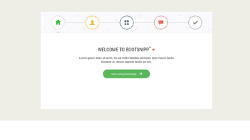 A circular bootstrap tabs built with modern frontend techniques for responsive and reusable UI.