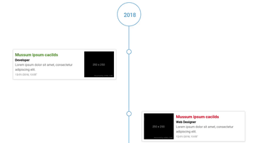 A timeline scroll built with modern frontend techniques for responsive and reusable UI.