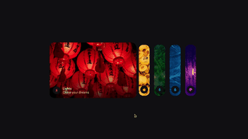 A horizontal accordion built with modern frontend techniques for responsive and reusable UI.