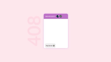 A server leaves the chat 408 built with modern frontend techniques for responsive and reusable UI.