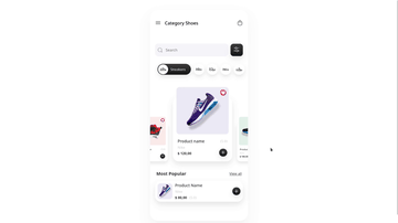 A shoes store concept built with modern frontend techniques for responsive and reusable UI.