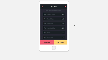 A mobile app ui built with modern frontend techniques for responsive and reusable UI.