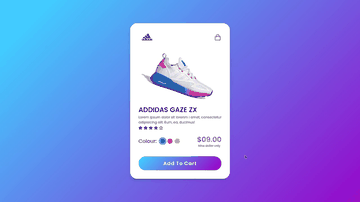 A animated product card built with modern frontend techniques for responsive and reusable UI.