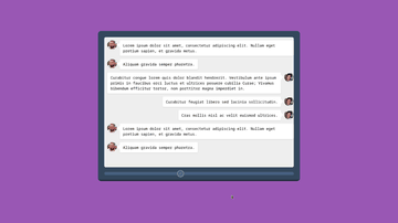 A fully responsive chat layout built with modern frontend techniques for responsive and reusable UI.