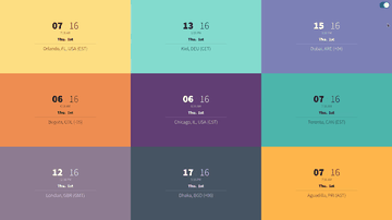 A multiple timezones built with modern frontend techniques for responsive and reusable UI.