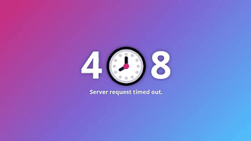 A 408 request timeout built with modern frontend techniques for responsive and reusable UI.