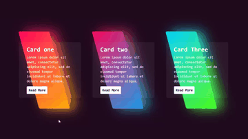 A glowing gradient glassmorphism card built with modern frontend techniques for responsive and reusable UI.