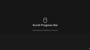 A scroll progress bar built with modern frontend techniques for responsive and reusable UI.