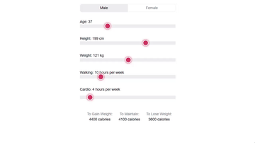 A simple calories calculator built with modern frontend techniques for responsive and reusable UI.