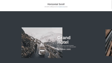 A horizontal scroll with gsap and scrollmagic built with modern frontend techniques for responsive and reusable UI.