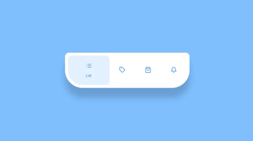 A tab bar menu animation built with modern frontend techniques for responsive and reusable UI.