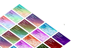 A isometric card grid built with modern frontend techniques for responsive and reusable UI.
