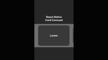 A horizontal card carousel in react native built with modern frontend techniques for responsive and reusable UI.