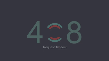 A http 408 error built with modern frontend techniques for responsive and reusable UI.