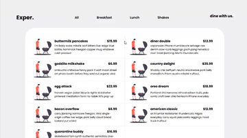 A menu sorting built with modern frontend techniques for responsive and reusable UI.