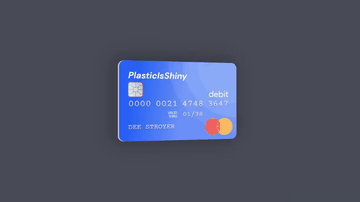 A shiny debit card built with modern frontend techniques for responsive and reusable UI.