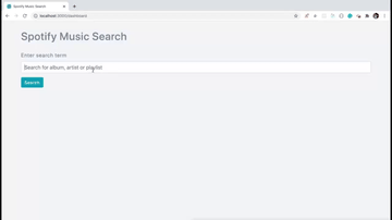 A spotify music search app built with modern frontend techniques for responsive and reusable UI.