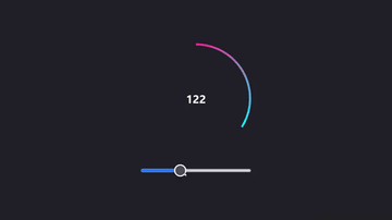 A gradient circle outline bound to angle built with modern frontend techniques for responsive and reusable UI.