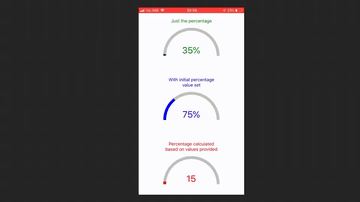 A react native semi circle progress built with modern frontend techniques for responsive and reusable UI.