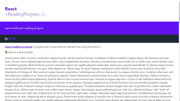 A react reading rrogress built with modern frontend techniques for responsive and reusable UI.