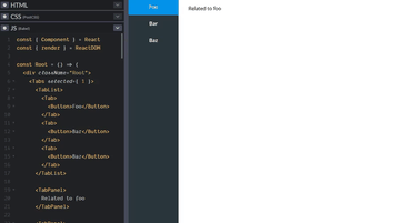 A react tabs built with modern frontend techniques for responsive and reusable UI.