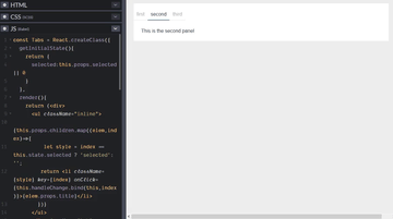 A react tabs built with modern frontend techniques for responsive and reusable UI.