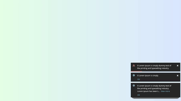 A notification with progress bar built with modern frontend techniques for responsive and reusable UI.