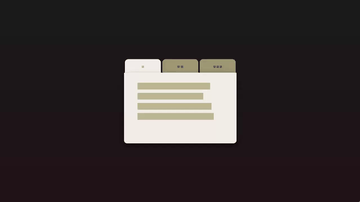 A stack of tabs built with modern frontend techniques for responsive and reusable UI.