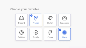 A checkbox group styled as tiles built with modern frontend techniques for responsive and reusable UI.