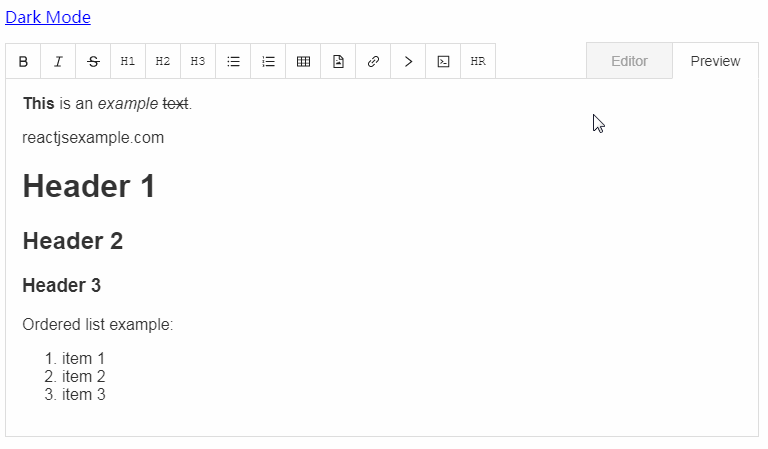 A a light-weight react markdown editor with preview built with modern frontend techniques for responsive and reusable UI.
