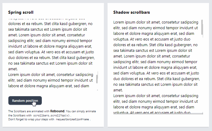 A a lightweight and customizable scrollbars made with react built with modern frontend techniques for responsive and reusable UI.