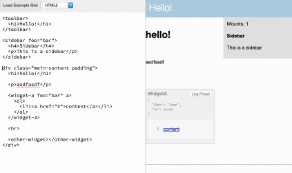 A a  markup  component that renders html using virtual dom built with modern frontend techniques for responsive and reusable UI.