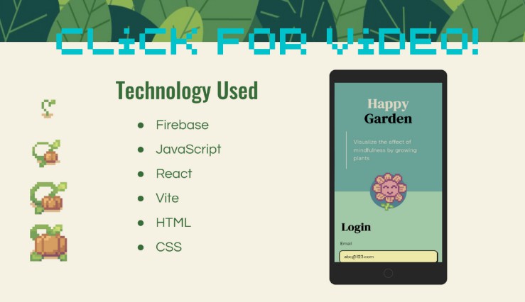 A a mindfulness app that visualizes the effect of positive thinking through growing a garden built with modern frontend techniques for responsive and reusable UI.