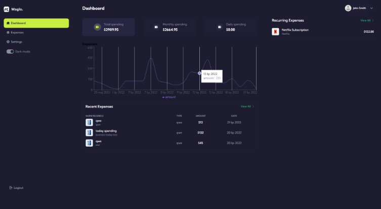 A a minimal financial management app built with react.js built with modern frontend techniques for responsive and reusable UI.