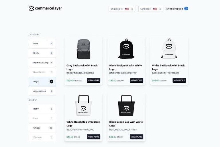 A a multi-country ecommerce starter that features the sanity studio built with commerce layer, next.js built with modern frontend techniques for responsive and reusable UI.