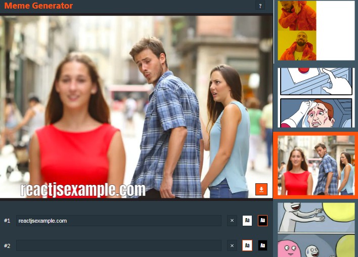 A a nice meme generator built using react and redux built with modern frontend techniques for responsive and reusable UI.