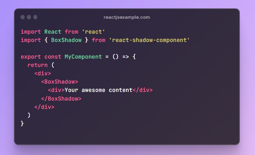 A a package that simplifies the process of adding professional-grade shadow styles to your react components built with modern frontend techniques for responsive and reusable UI.