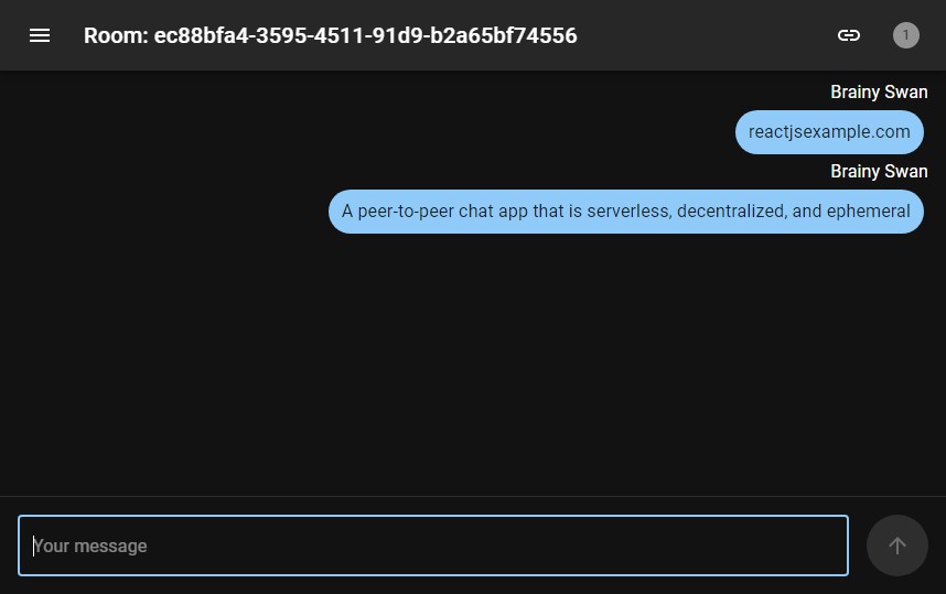 A a peer-to-peer chat app that is serverless, decentralized, and ephemeral built with modern frontend techniques for responsive and reusable UI.