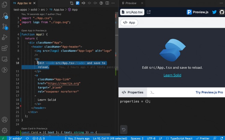 A a plugin for preview.js that adds support for previewing solidjs components built with modern frontend techniques for responsive and reusable UI.