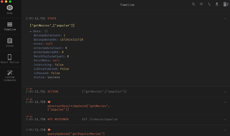 A a plugin for reactotron that allows for similar functionality to the react query devtools built with modern frontend techniques for responsive and reusable UI.