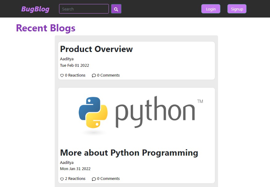 A a blogging web app built with mern stack built with modern frontend techniques for responsive and reusable UI.